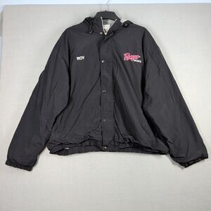Ranger Boats Jacket Mens 4XL Black Hooded Windbreaker Fleece Lined The Game